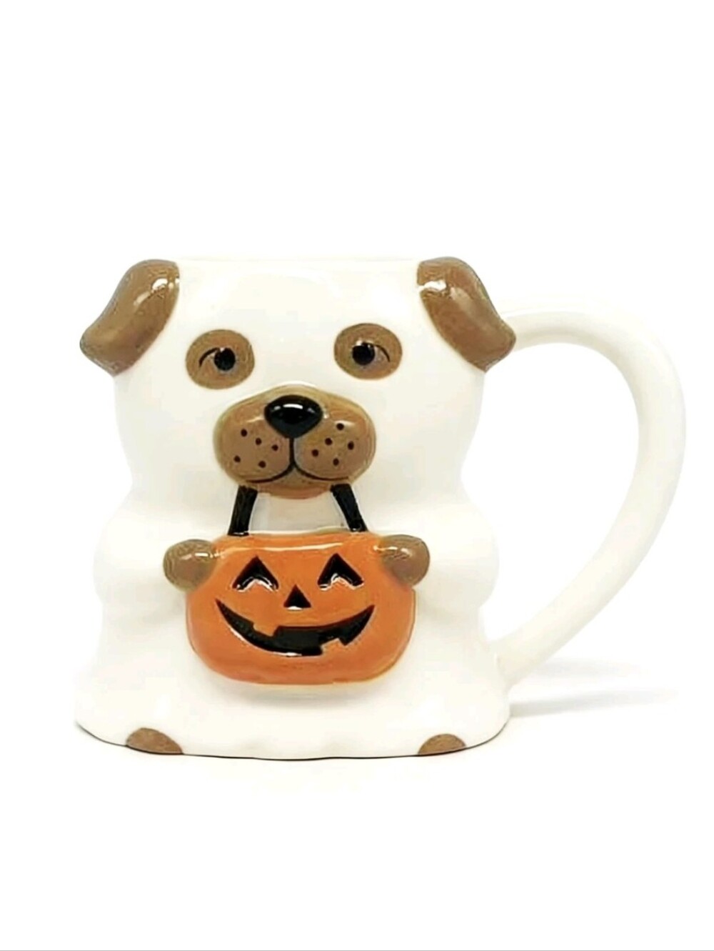 Cute Dog In Ghost Halloween Decor Mug NEW